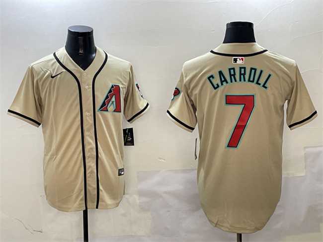 Mens Arizona Diamondbacks #7 Corbin Carroll Gold Limited Stitched Jersey